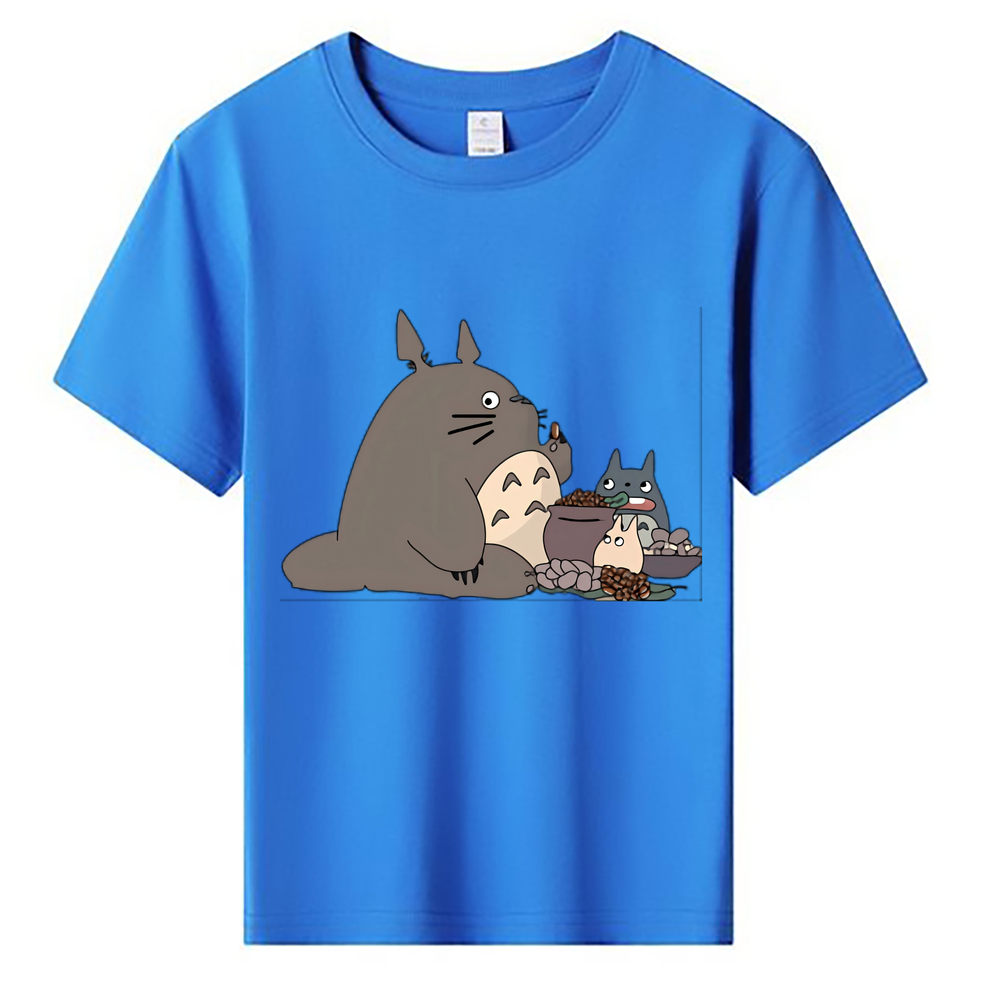 （画像用） となりのトトロ 草壁メイ 草壁サツキ My Neighbor Totoro Satsuki Kusakabe Mei Kusakabe 綿100％キッズTシャツ（フロントプリント）